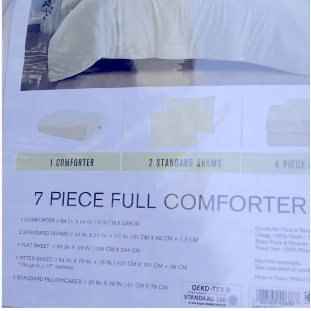 Clean Spaces 7-Pc. Full Comforter Set Comforter Set Bedding Oeko -